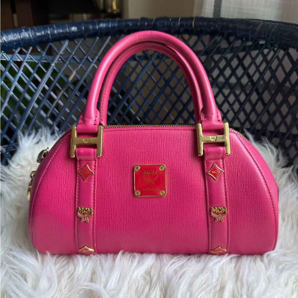 Authentic MCM Pink Leather Women's Bag